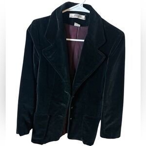 Vintage 70’s I. Magnin Black Crushed Velvet Jacket Size‎ 4